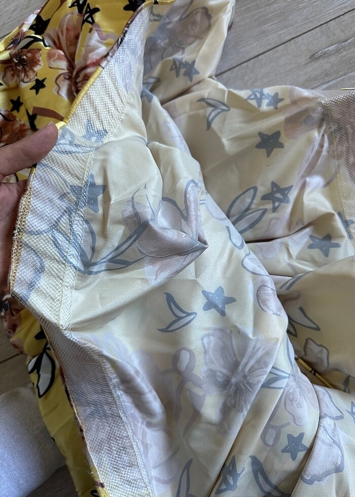 Saten uzun elbise - Görsel 4