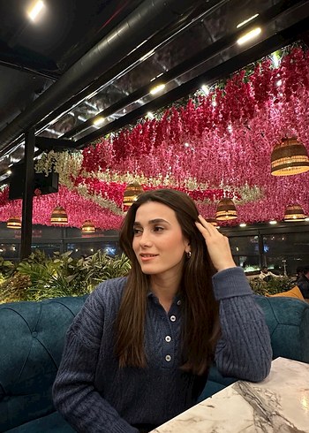 Bohem Gri Boğazlı Örgü Kadın Kazak - Görsel 2