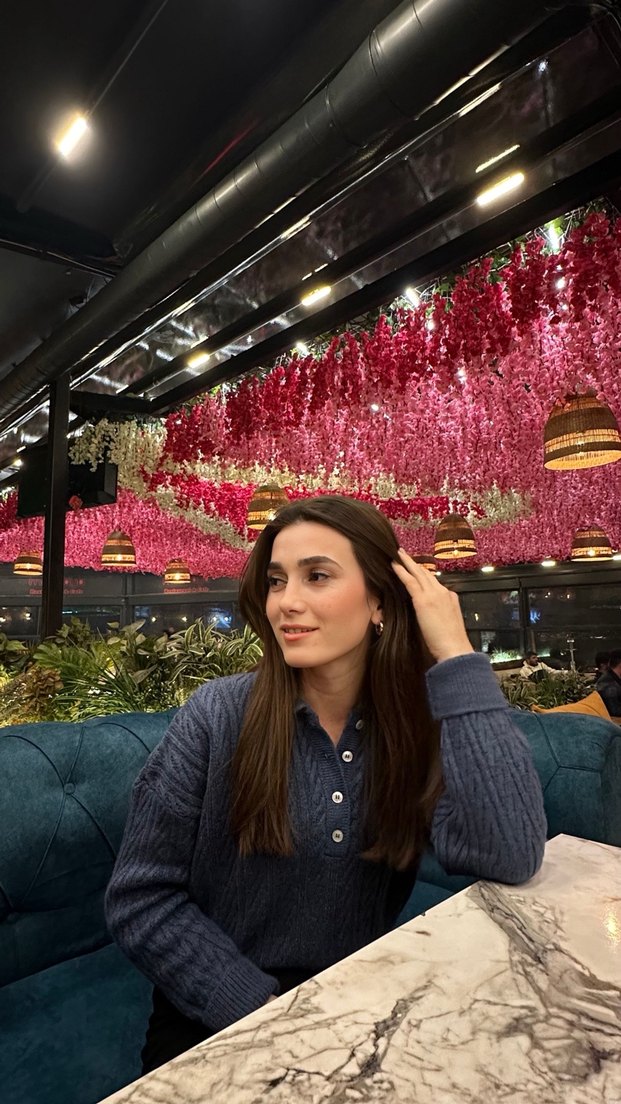 Bohem Gri Boğazlı Örgü Kadın Kazak - Görsel 2