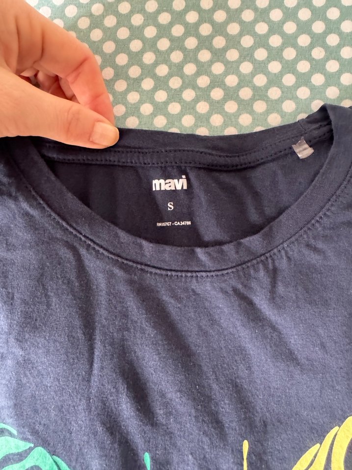 Yeşil Baskılı Hamile Straplez Tişört - Görsel 2