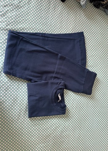 Lacivert Kadın Denim Eşofman Altı - Görsel 2