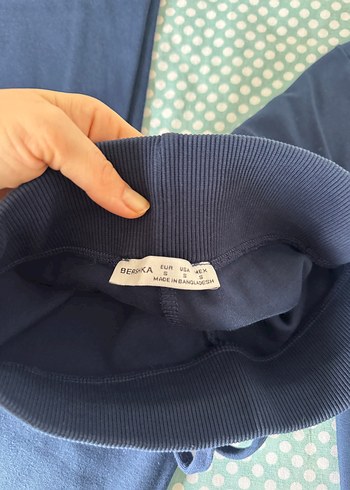 Lacivert Kadın Denim Eşofman Altı - Görsel 4