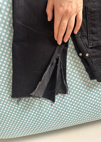 Kadın Gri Baskılı Dar Kesim Midi Kot Pantolon - Görsel 3