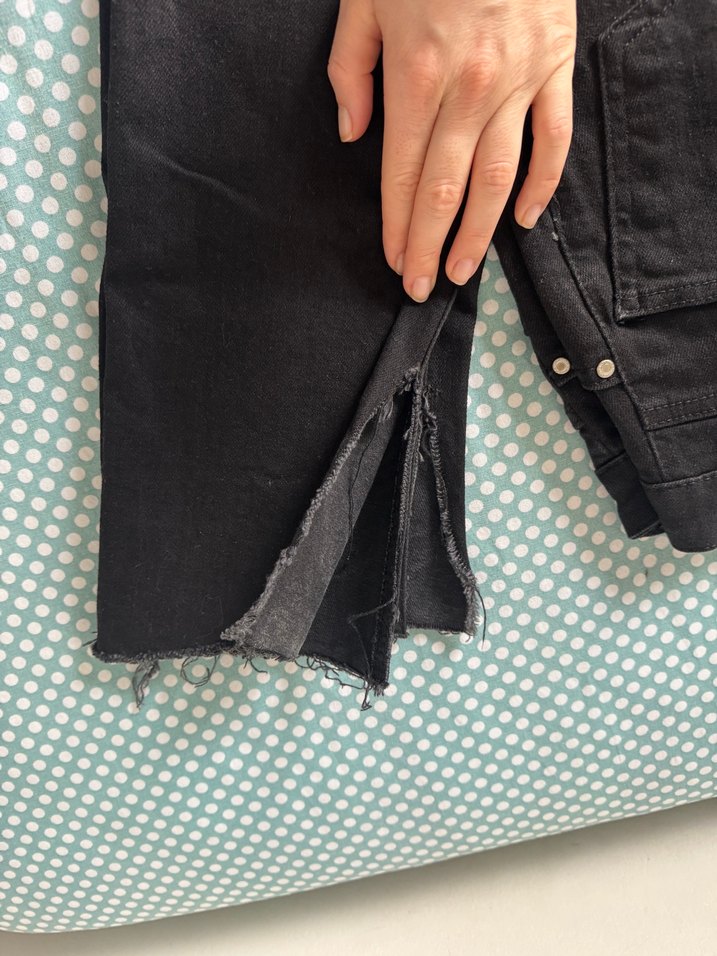 Kadın Gri Baskılı Dar Kesim Midi Kot Pantolon - Görsel 3