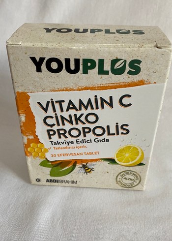 YouPlus Vitamin C Çinko Propolis Efervesan