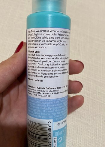 John Frieda Frizz Ease Hafif Düzleştirici Krem - Görsel 2
