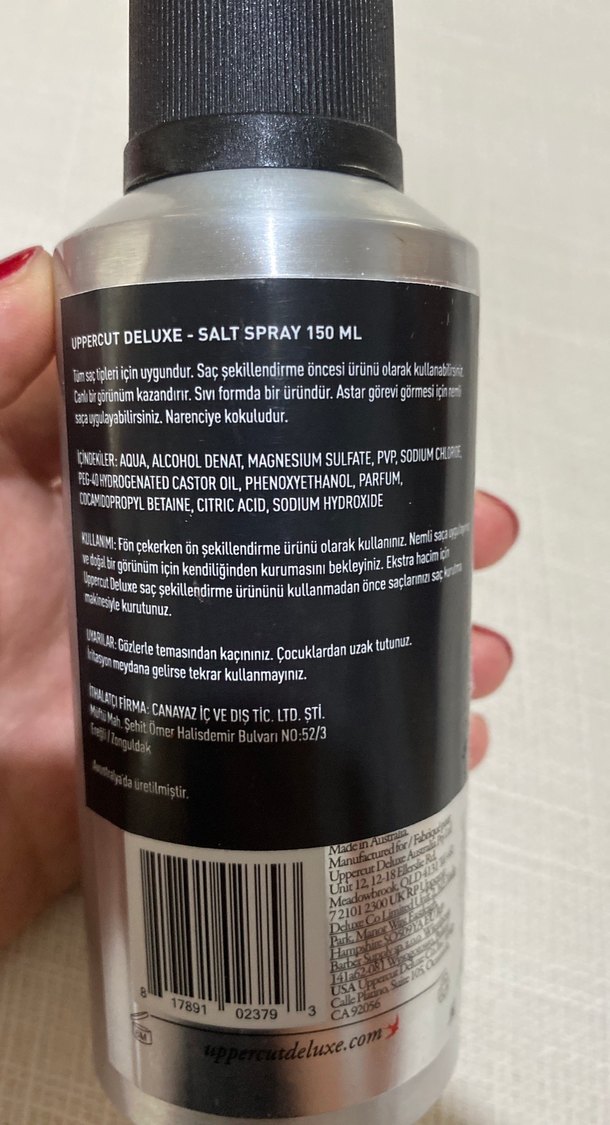 Uppercut Deluxe Tuz Spreyi 150 ml - Görsel 2