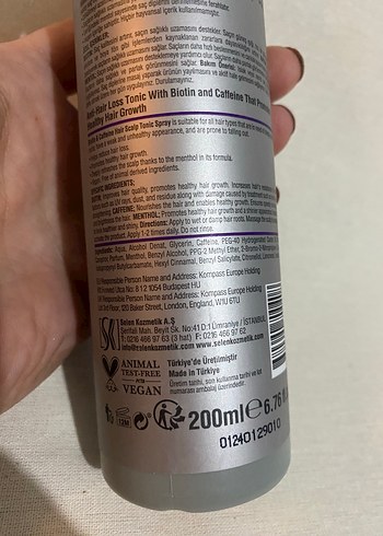 Biotin dökülme karşıtı saç derisi toniği - Görsel 5