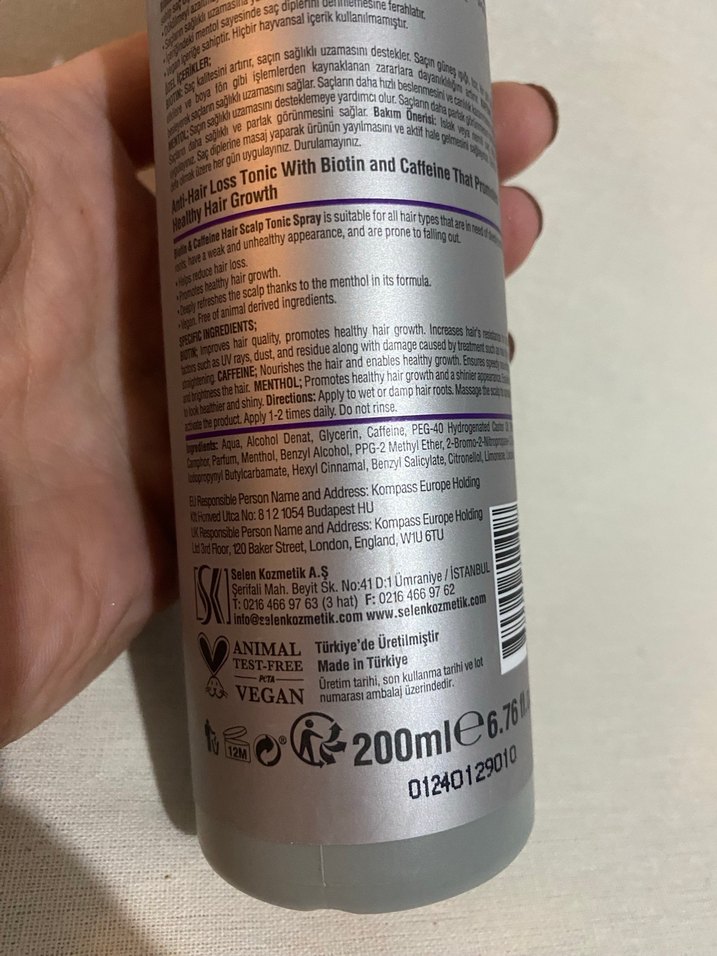 Biotin dökülme karşıtı saç derisi toniği - Görsel 5