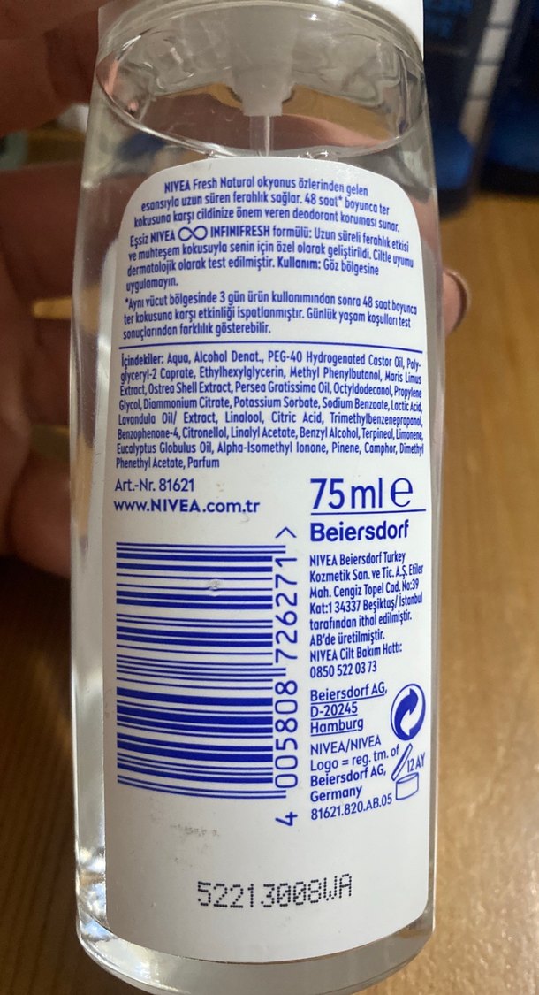NIVEA Fresh Natural Kadın Deodorant - Görsel 4