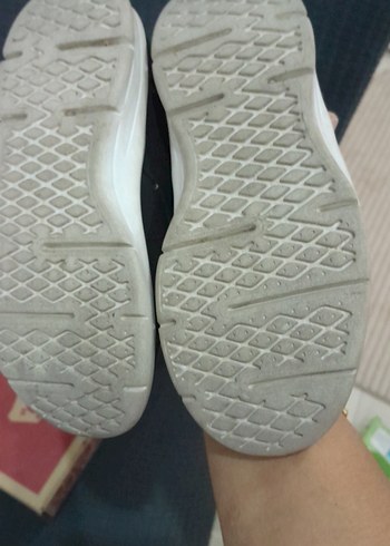 Vans Gri Spor Ayakkabı Beyaz Bağcıklı