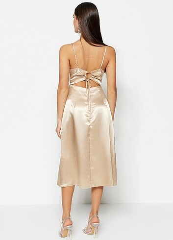 xs Beden altın Renk Bronz Dokuma Pencere/Cut Out Detaylı ...