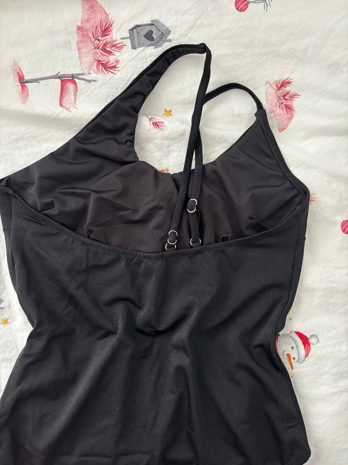 Siyah Çapraz Askılı Kadın Mayo - Görsel 2