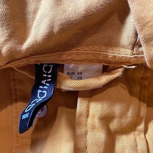 H&M hardal rengi kot ceket