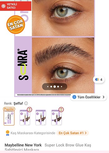 Maybelline Super Lock Glue Kaş Sabitleyici Maskara - Görsel 5