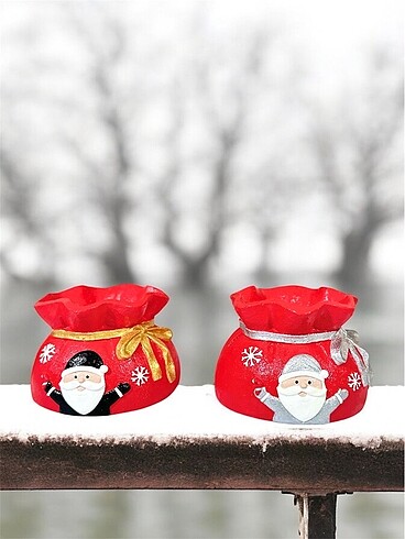 Noel saksı kalemlik - Görsel 2