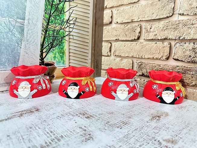 Noel saksı kalemlik - Görsel 4