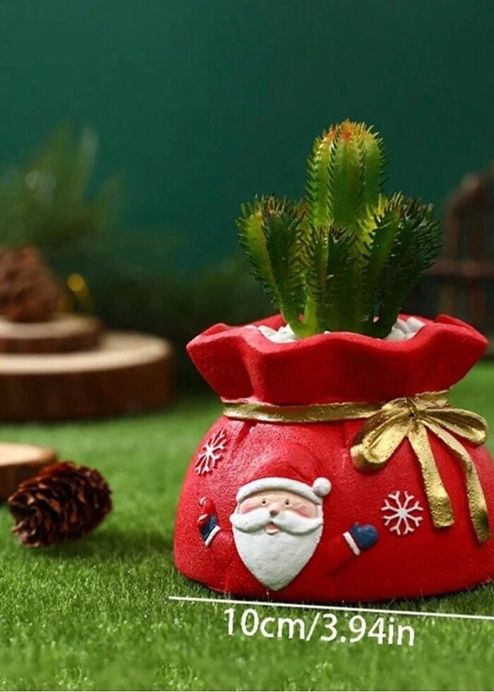 Noel saksı kalemlik - Görsel 5