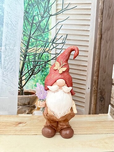 Şömine Gnome ve mum seti - Görsel 3