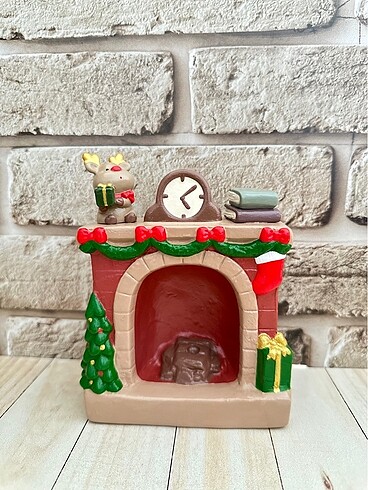 Şömine Gnome ve mum seti - Görsel 2