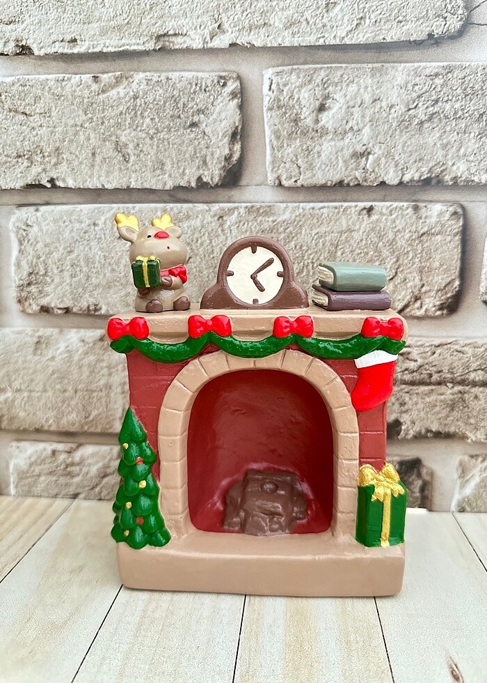 Şömine Gnome ve mum seti - Görsel 2