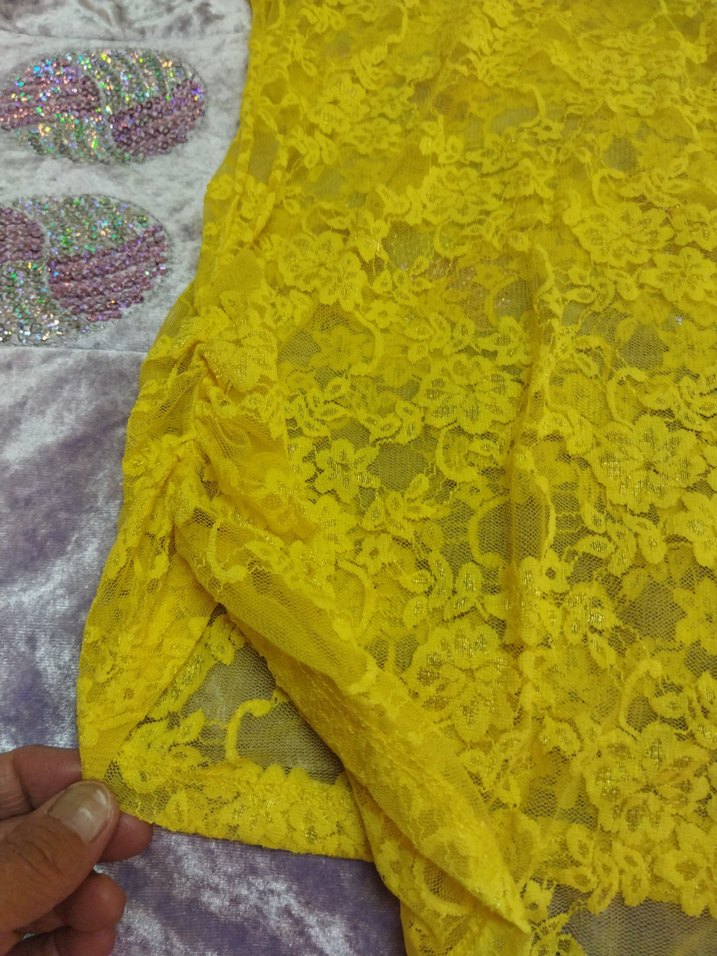 Sarı Dantel Kadın Atlet - Görsel 3