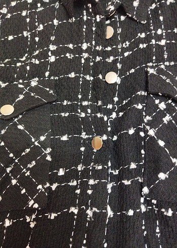 Kadın Siyah Uzun Kollu Düğmeli Gömlek - Görsel 7