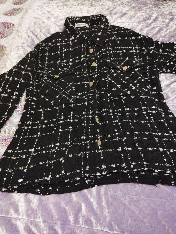 Kadın Siyah Uzun Kollu Düğmeli Gömlek - Görsel 3