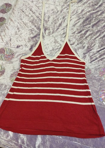 Kırmızı Askısız Midi Tank Top - Görsel 3