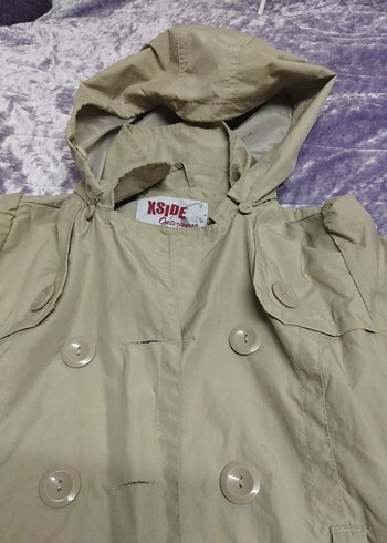 Düğmeli Bej Hamile Trençkot - Görsel 6