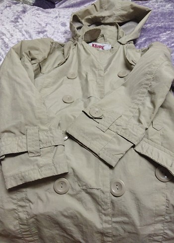 Düğmeli Bej Hamile Trençkot - Görsel 5