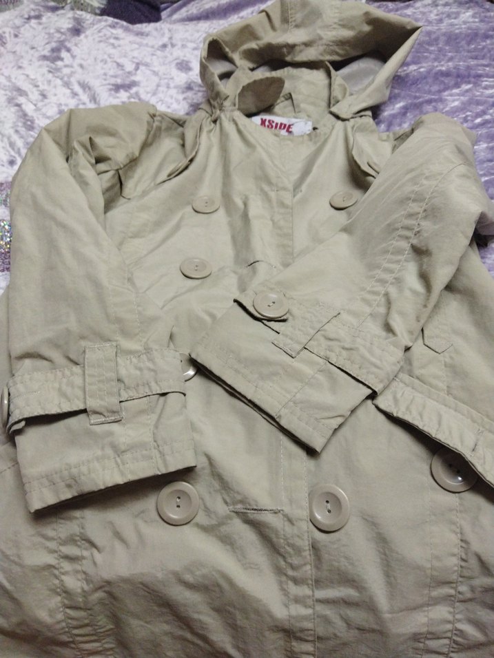 Düğmeli Bej Hamile Trençkot - Görsel 5