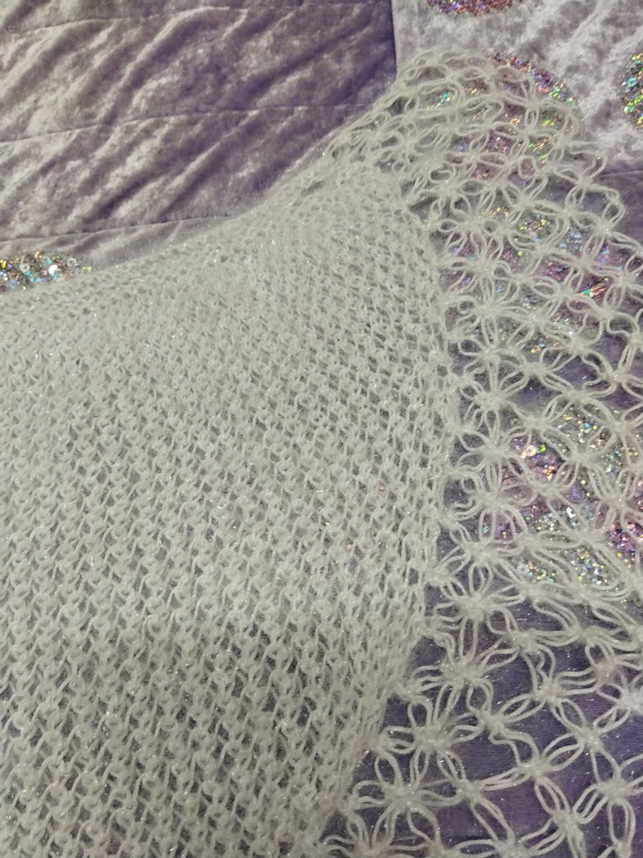 Dantel Detaylı Bohem Kadın Örgü Şal - Görsel 4