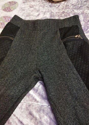 Gri Desenli Erkek Uzun Atkı - Görsel 3