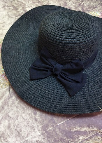 Siyah Fiyonk Detaylı Bohem Kadın Şapka - Görsel 3