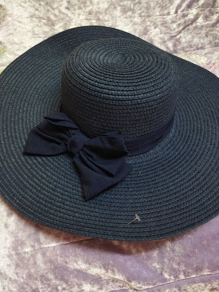 Siyah Fiyonk Detaylı Bohem Kadın Şapka - Görsel 2