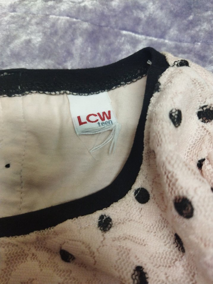 Kız Çocuk Uzun Kollu Dantel Detaylı Bluz - Görsel 2