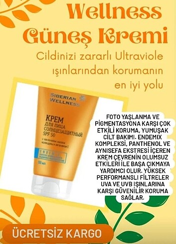 Siberian Wellness Güneş Kremi
