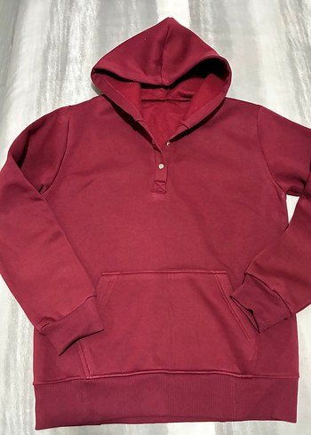 m Beden PAT DÜĞMELİ KAPİŞONLU SWEAT