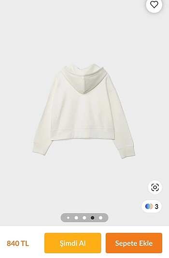 l Beden beyaz Renk Stradivarius kapüşonlu basic sweatshirt