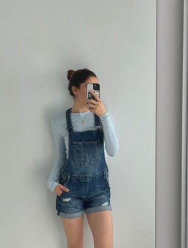 Mavi Jeans Mavi Kot Şortlu Tulum