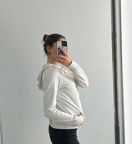 m Beden beyaz Renk LCW Açık Gri Hırka