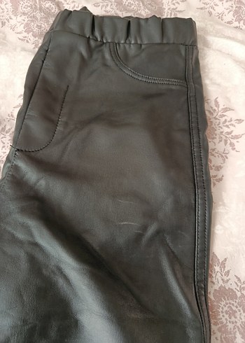 Siyah Deri Biker pantolon - Görsel 6