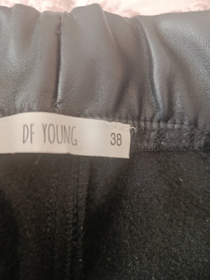 Siyah Deri Biker pantolon - Görsel 2