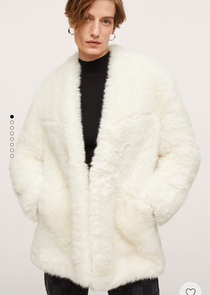 Mango kürk palto - Görsel 3