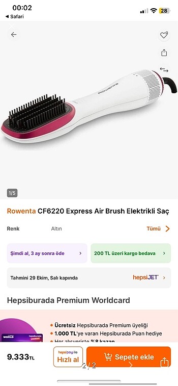 Rowenta saç tarağı