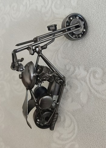 Siyah Metal Üç Tekerlekli Motosiklet Dekoru - Görsel 2