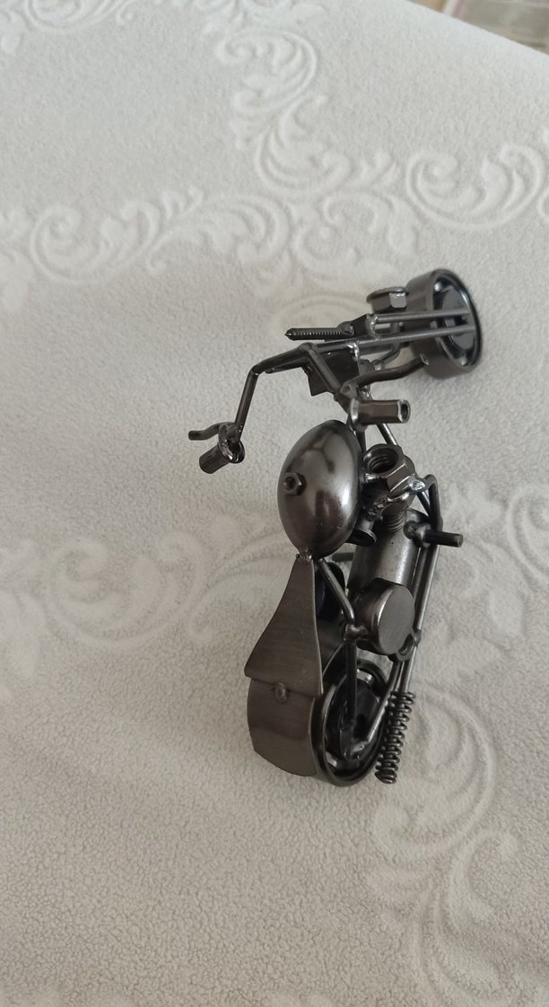 Siyah Metal Üç Tekerlekli Motosiklet Dekoru - Görsel 3