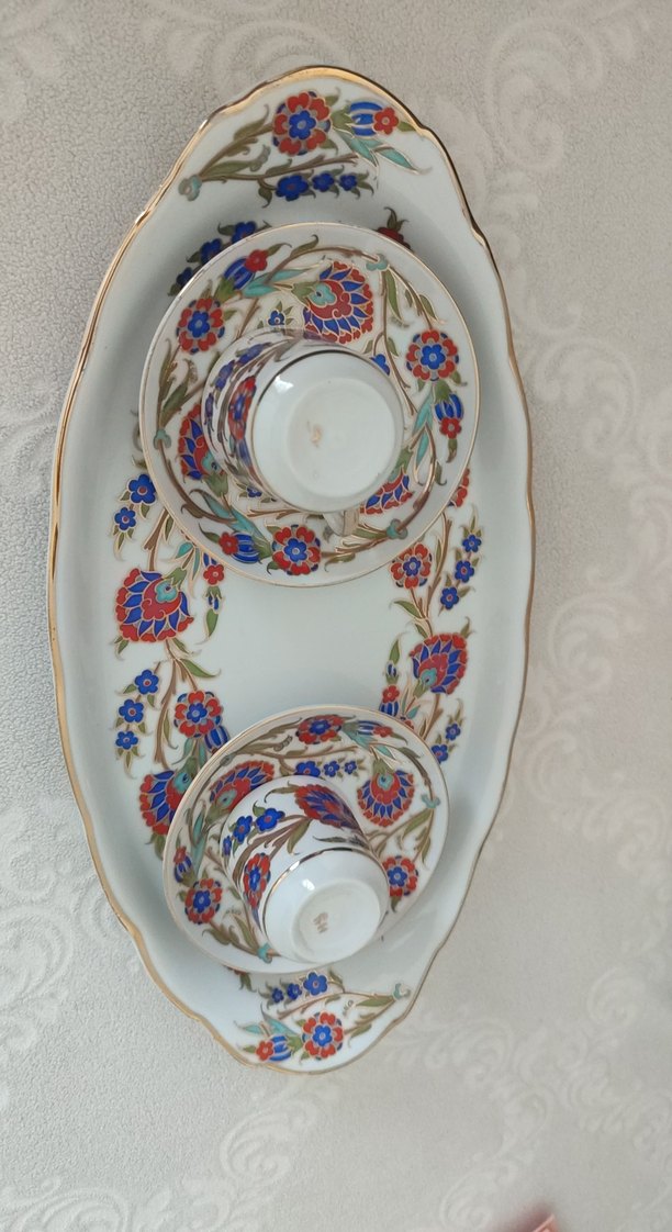 el dekoru güral porselen fincan seti - Görsel 2