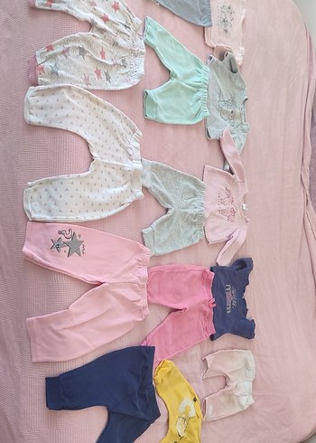 Uzun Kollu Pembe Bebek Kız Kıyafet Seti - Görsel 2